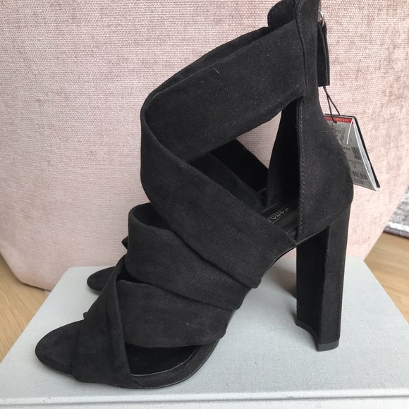 Zara Shoes - Zara faux Suede Strappy heels